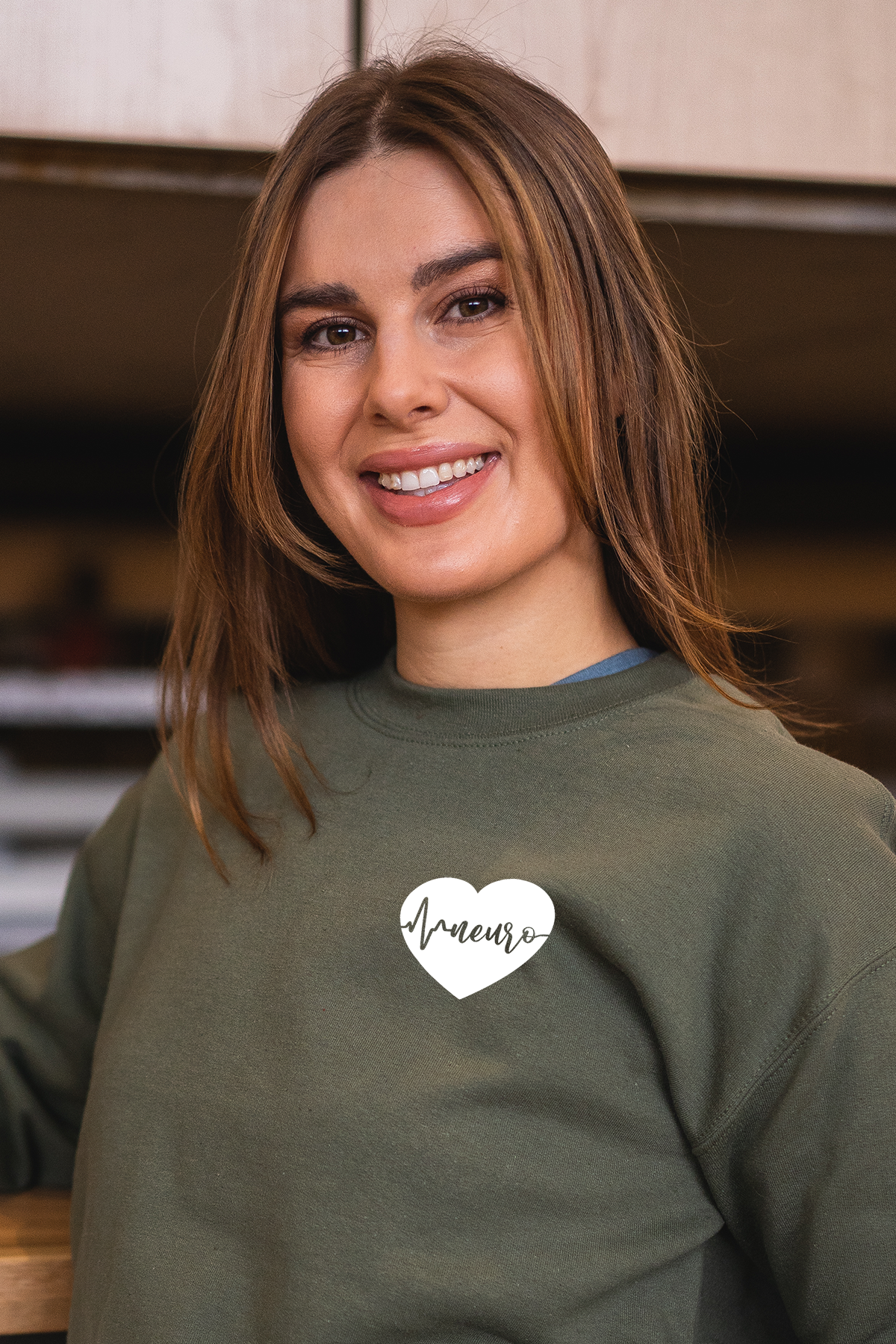 Neuro ECG Heart - Non-Pocketed Crew Sweatshirt