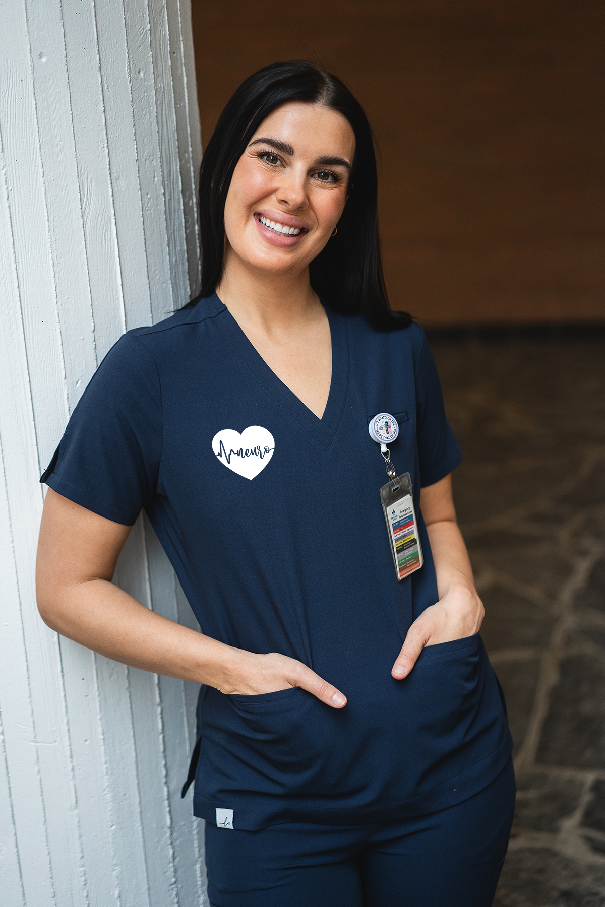 Neuro ECG Heart - Codi Scrub Top