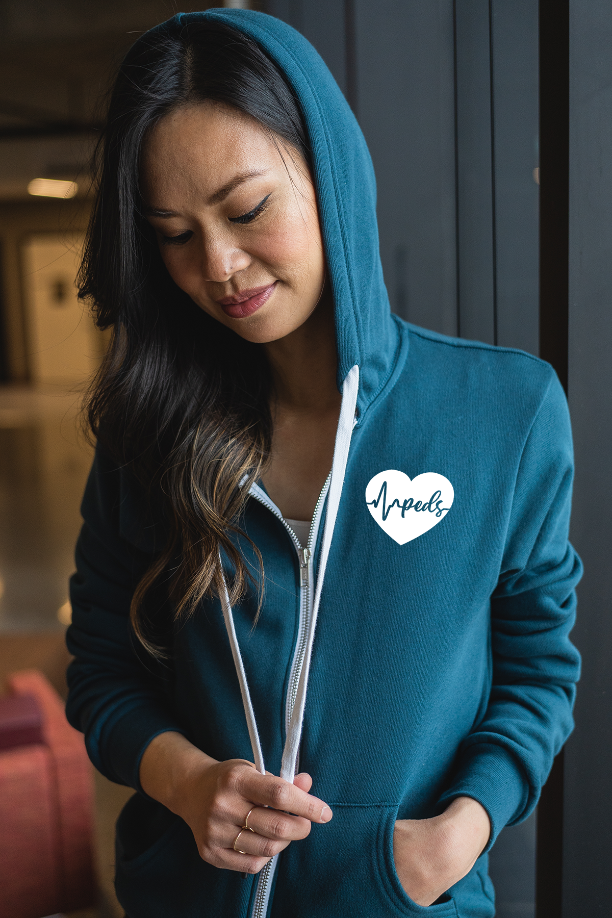 Peds ECG Heart - Basic Hoodie