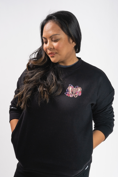 Floral Collection - Pocketed Crew Sweatshirt