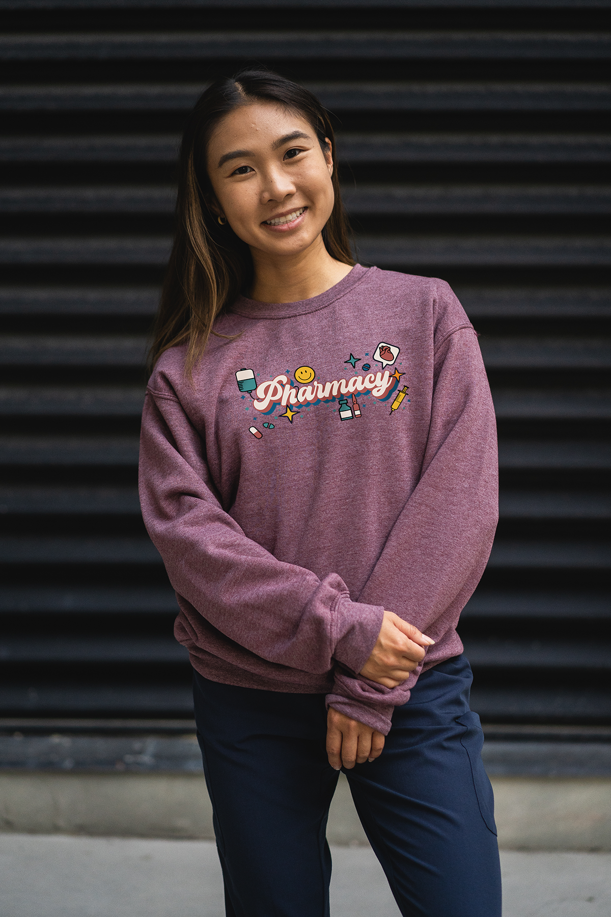 Pharmacy Retro  - Non-Pocketed Crew Sweatshirt