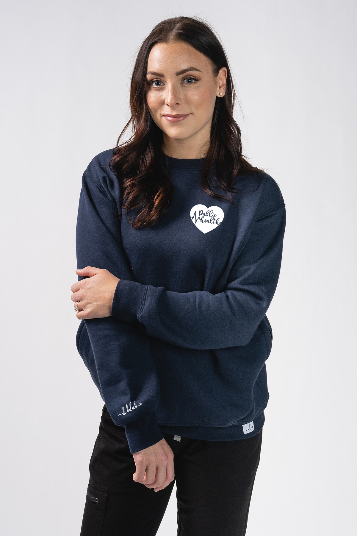 Public Health ECG Heart - Pocketed Crew Sweatshirt