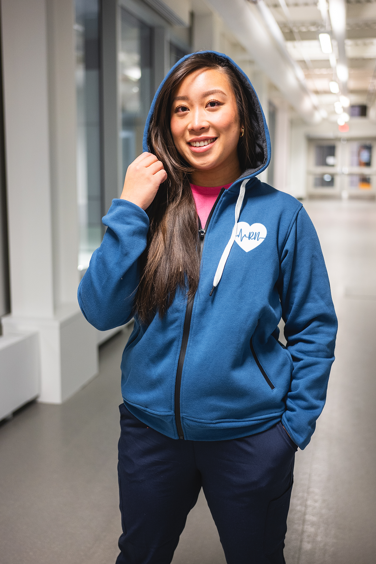 RN ECG Heart - PRN Lux Hoodie