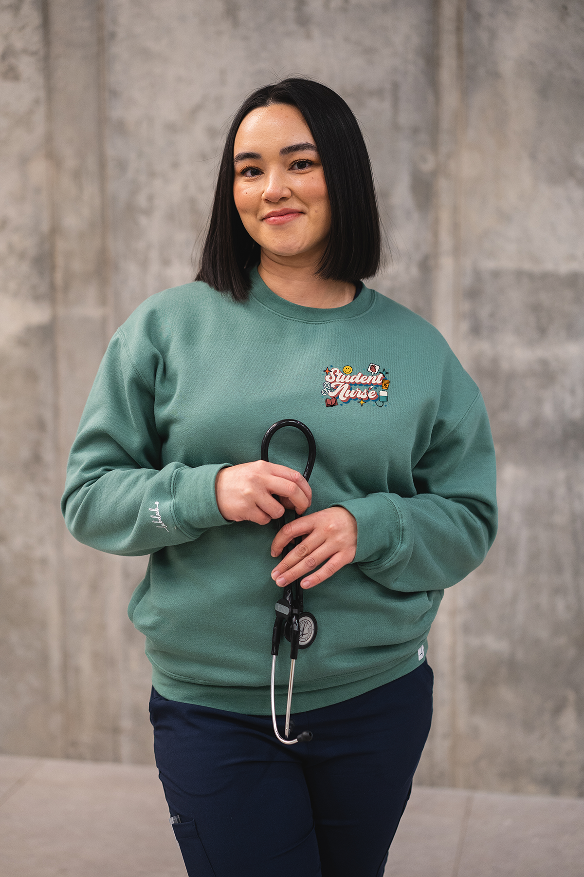 Student Nurse Retro - Pocketed Crew Sweatshirt