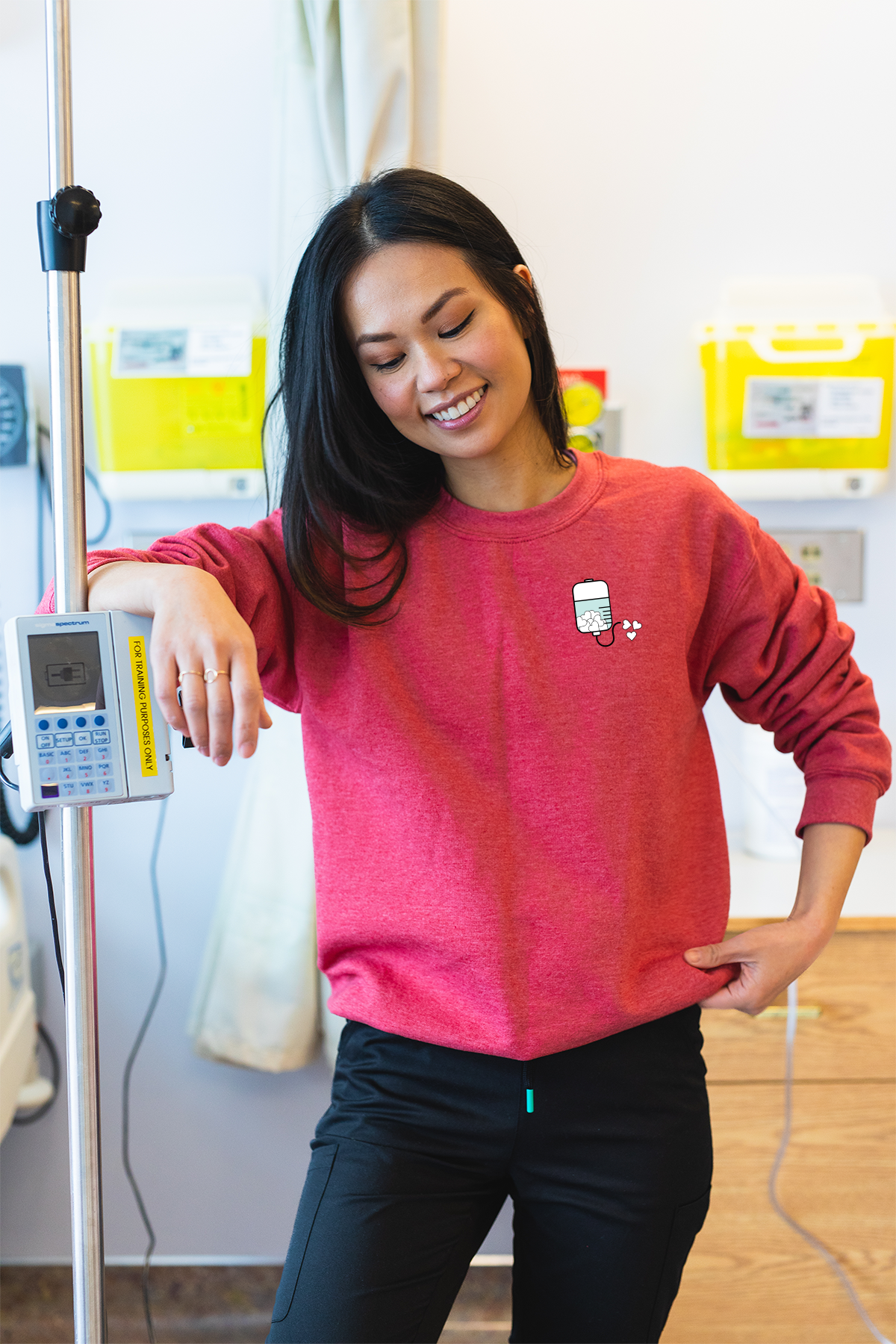 IV Bag of Hearts - Non-Pocketed Crew Sweatshirt