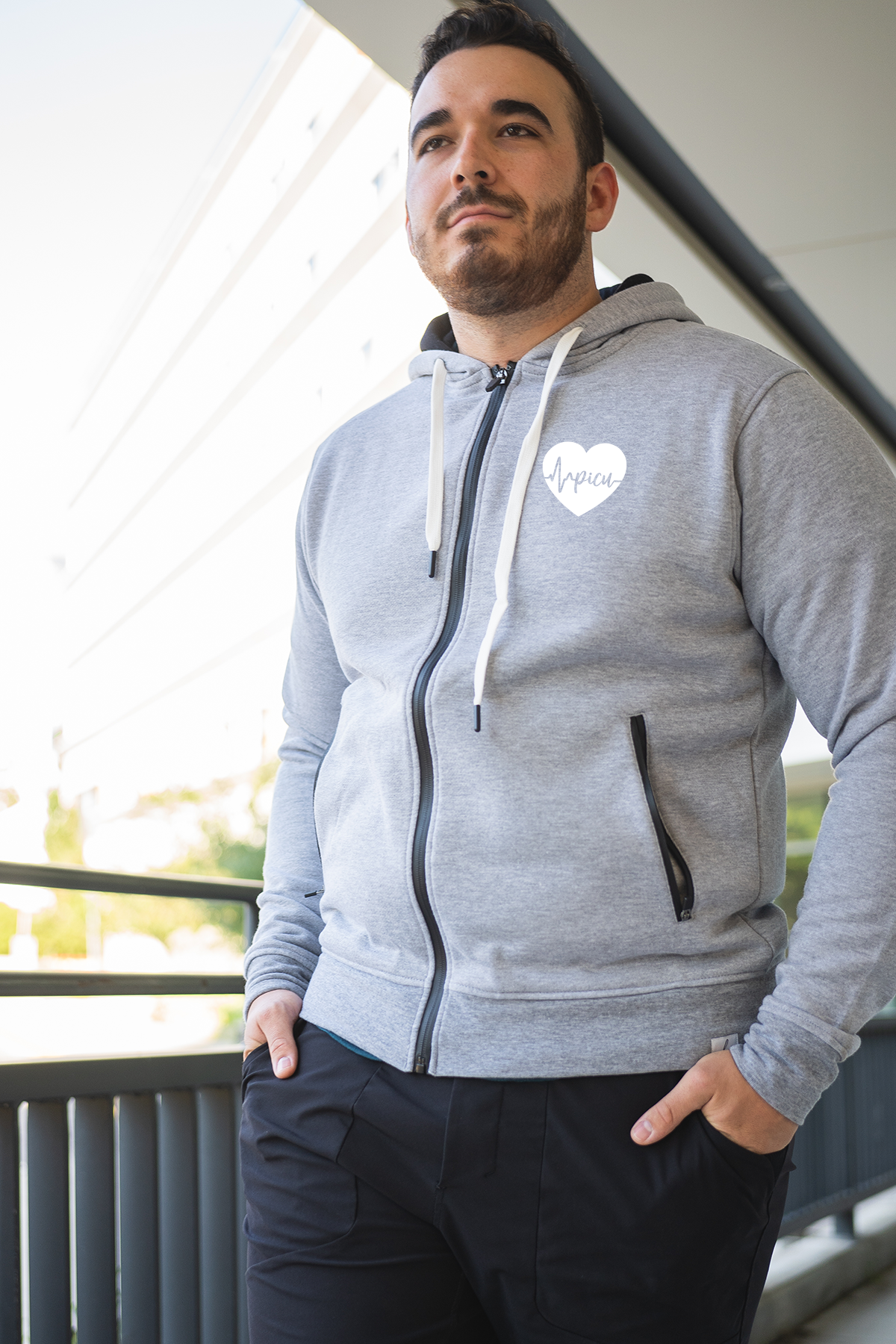 PICU ECG Heart - PRN Lux Hoodie