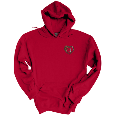 Holiday ECG Heart - Hooded Sweatshirt