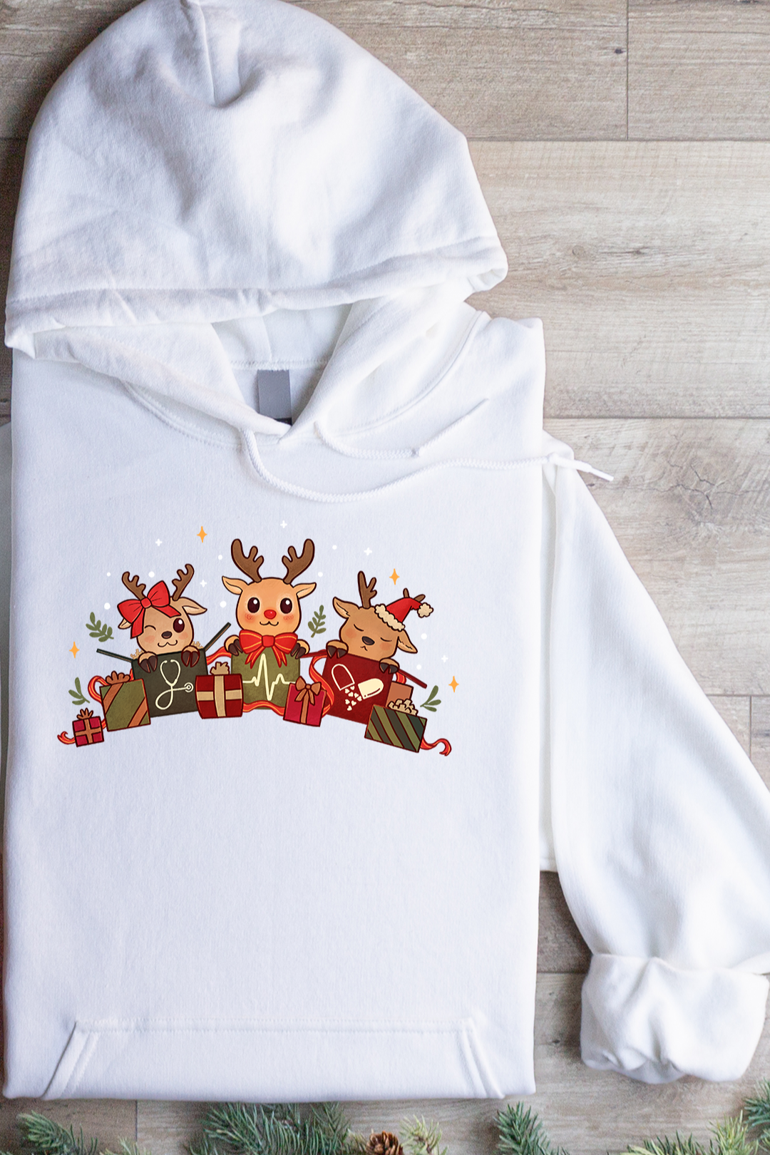 Reindeer Presents - Hooded Sweatshirt