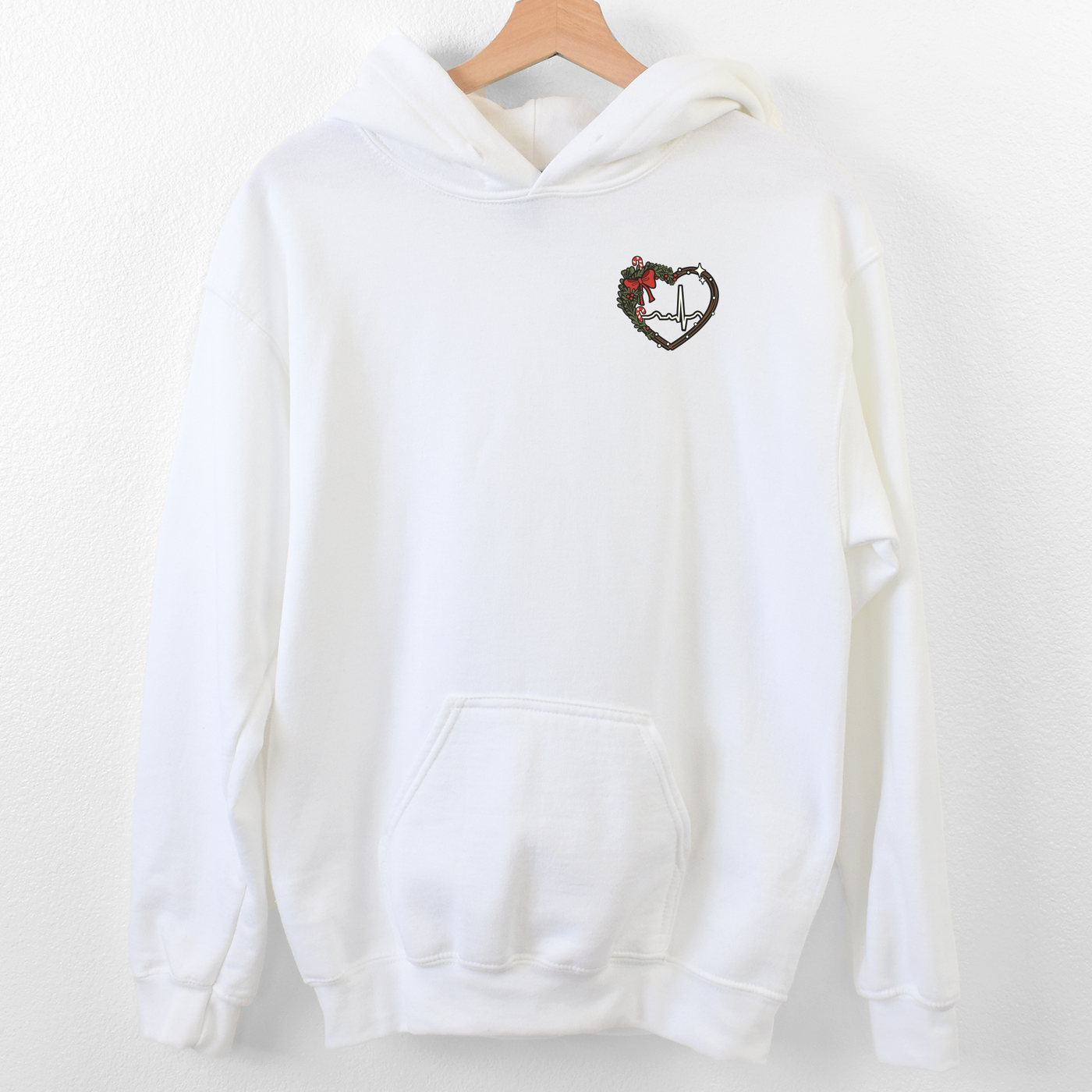 Holiday ECG Heart - Hooded Sweatshirt