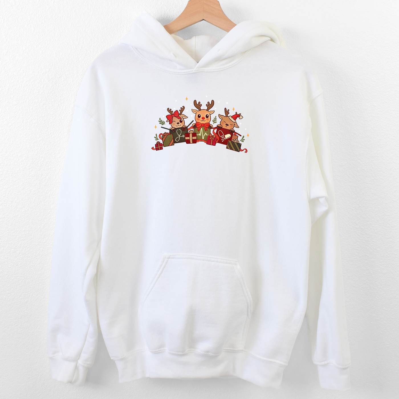 Reindeer Presents - Hooded Sweatshirt